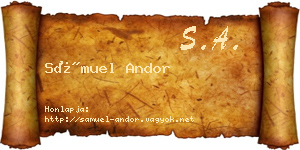 Sámuel Andor névjegykártya