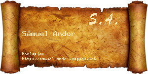 Sámuel Andor névjegykártya